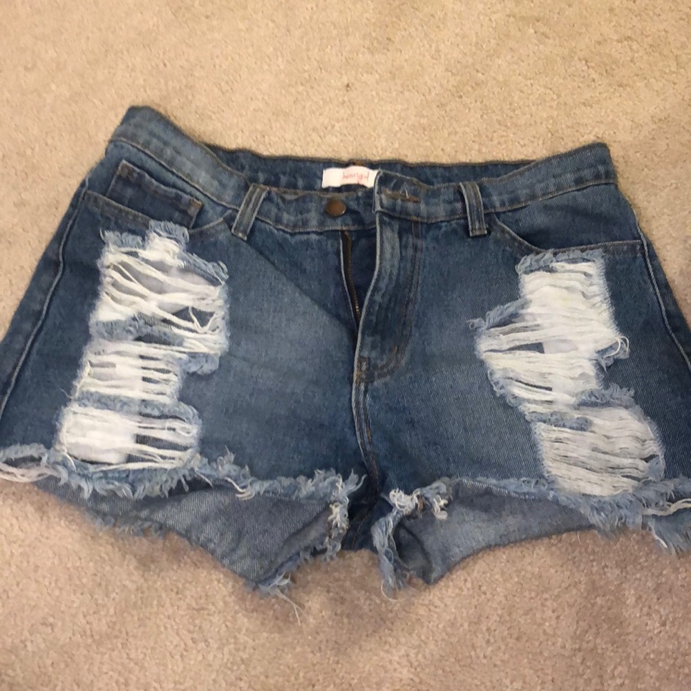 Henri Girl denim shorts high waisted